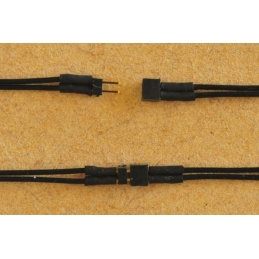 Connecteurs 2 broches pas de 1.27 mm câblés N/N (lot de 5)