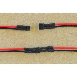 Connecteurs 2 broches pas de 1.27 mm câblés R/N