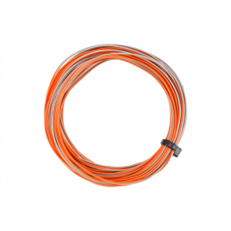 Bobine 6m de fil de câblage 2 conducteurs orange/gris