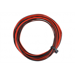 Bobine 6m de fil de câblage 2 conducteurs rouge/noir
